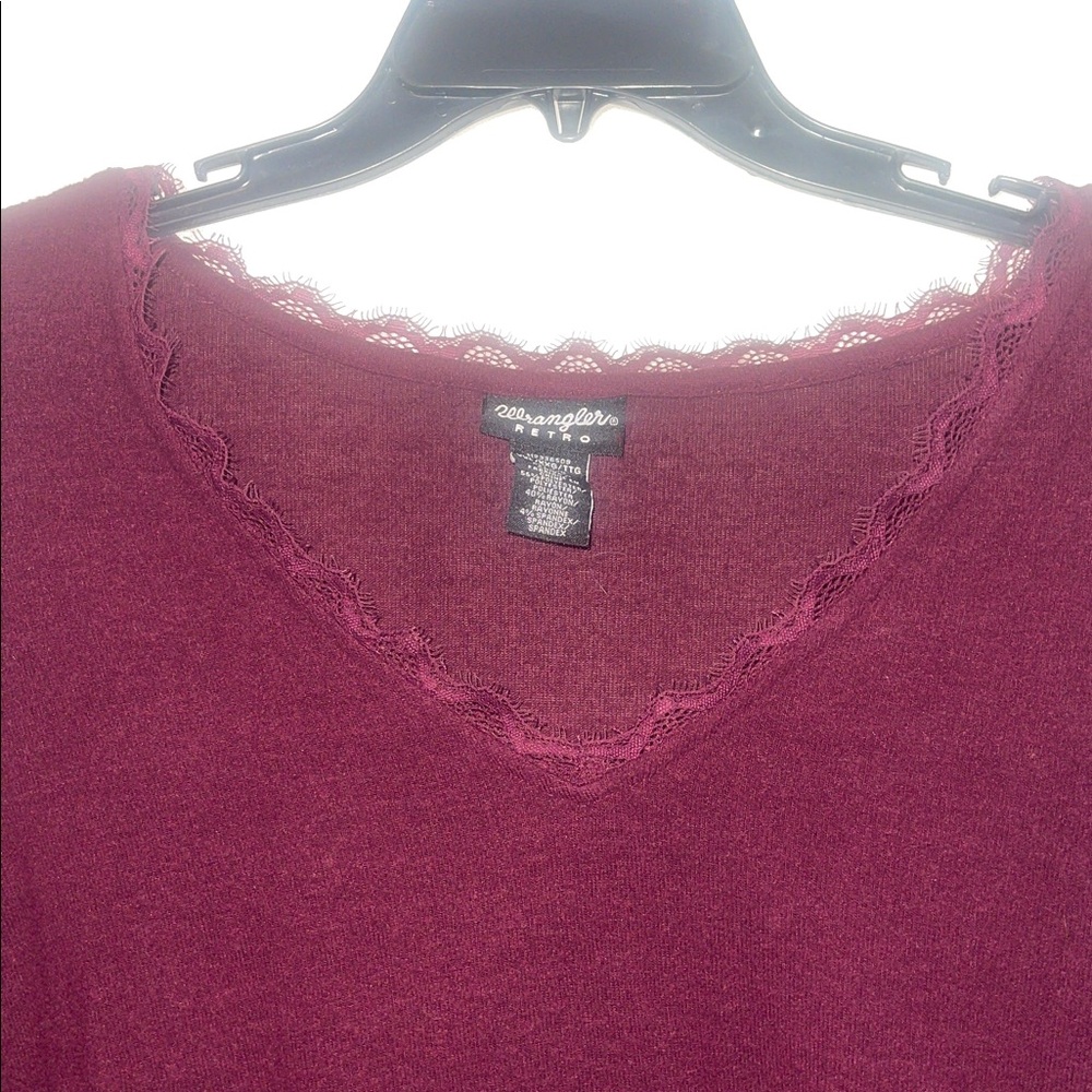 Wrangler Retro XXL women’s maroon top - Picture 2 of 3